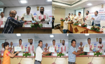 Hon'ble CM awarding the best Five Master Trainers for the year 2017